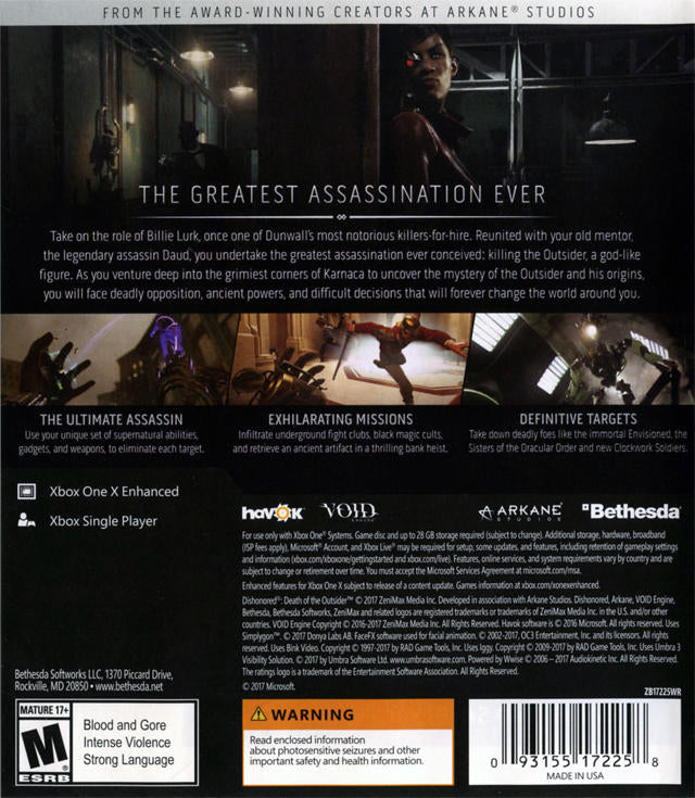 Dishonored: Death of the Outsider 