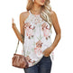Elegant Women Casual Sleeveless Summer lace cotton Halter neck blouse top - EX-STOCK CANADA