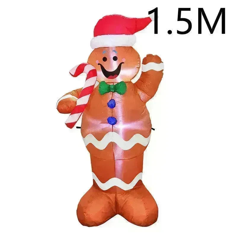 Christmas LED Lights Glowing Santa Tree Snowman Inflatable Doll Outdoor Yard Garden Decor - EX-STOCK CANADA