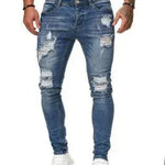 Slim fit Ripped Straight leg denim Jean Pant trousers for men - EX-STOCK CANADA
