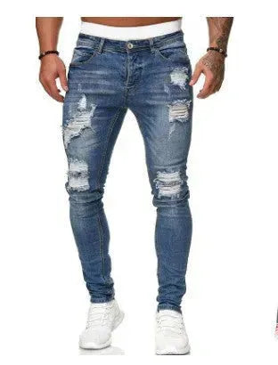 Slim fit Ripped Straight leg denim Jean Pant trousers for men - EX-STOCK CANADA