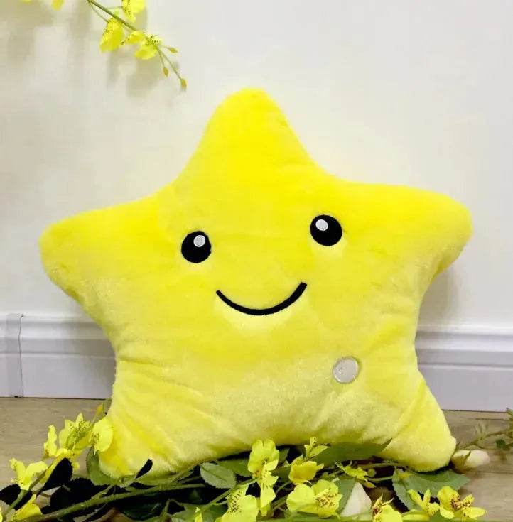 Unique Luminous Pillow Vivid Star Design LED Light Colorful Cushion Stars Plush Pillow Toys Gift For Kids Children Girl - EX-STOCK Canada