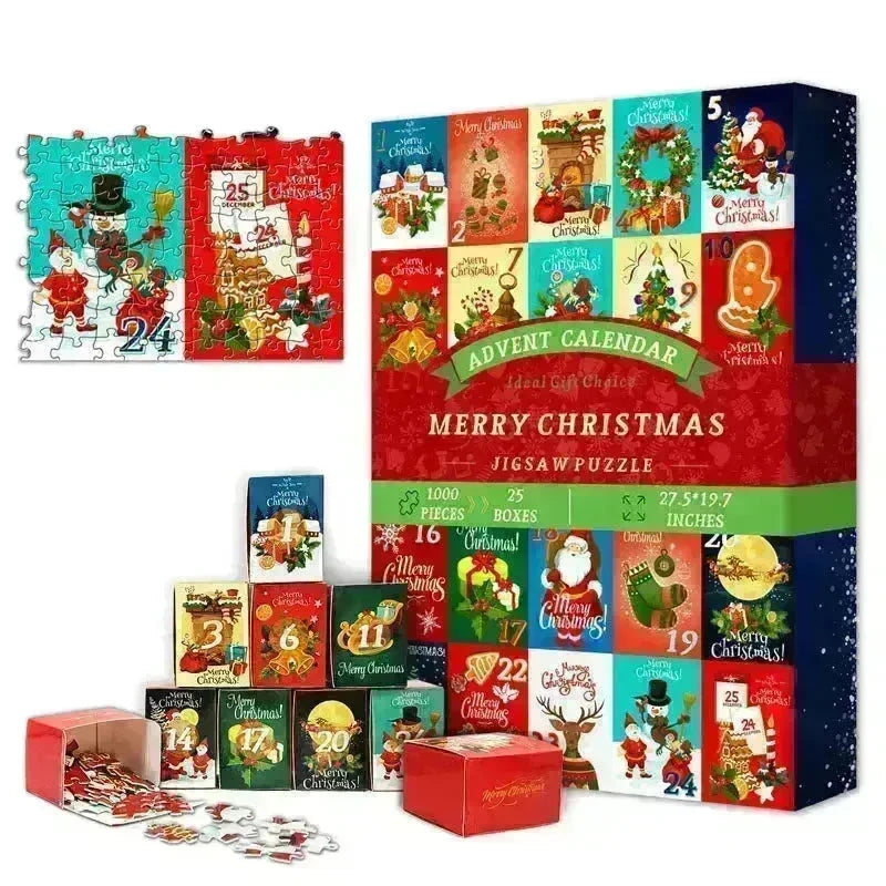 New 24 Boxes Unique Christmas Advent Calendar  2024 Jigsaw Puzzle - EX-STOCK CANADA
