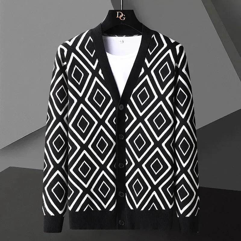 Slim fit High-end Knitted Cardigan Sweater For Men - EX-STOCK Canada