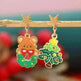 Fashionable Asymmetric Cartoon Dripping Oil Christmas Elk Earrings - EX-STOCK CANADA