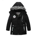 Fashion Boys Thicken Letter Print Hooded Cotton Jacket - EX-STOCK CANADA