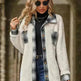 Plaid Woolen Coat Fashion Lapel Single-breasted Mid-length Coat Women's Clothing - EX-STOCK CANADA