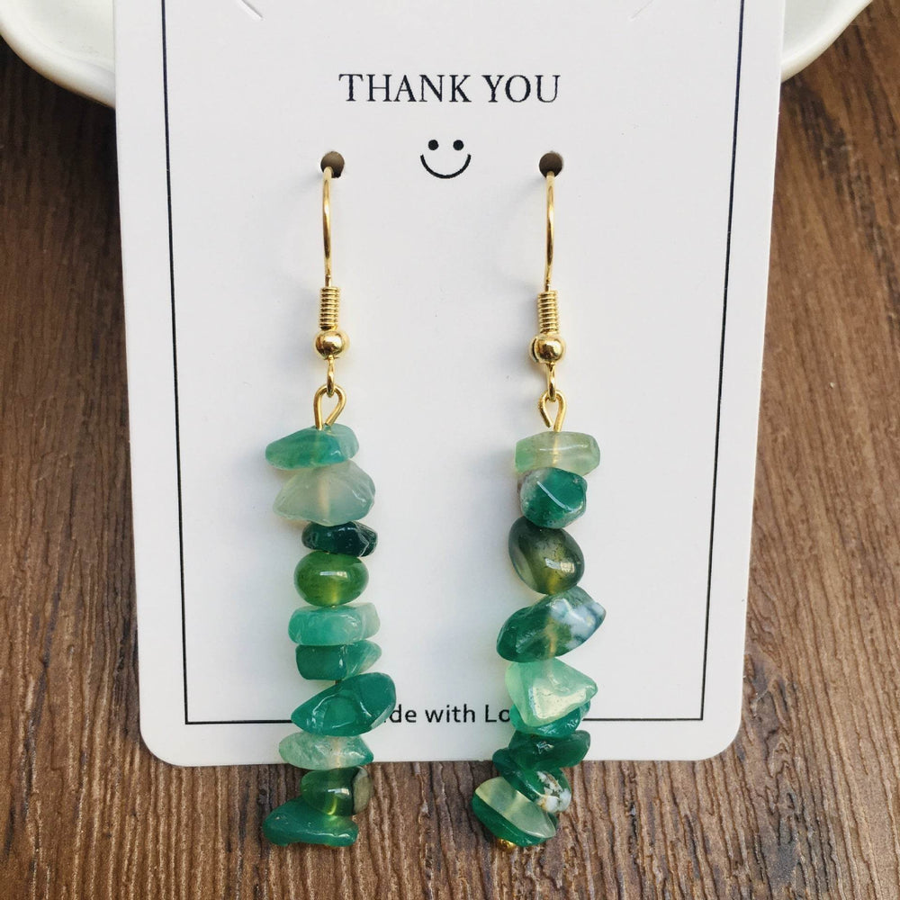 Handmade DIY Natural Crystal Stone Beaded Earrings - EX-STOCK Canada