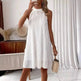 Fashion Dresses For Women Pure Color Halter Backless Dress - EX-STOCK CANADA