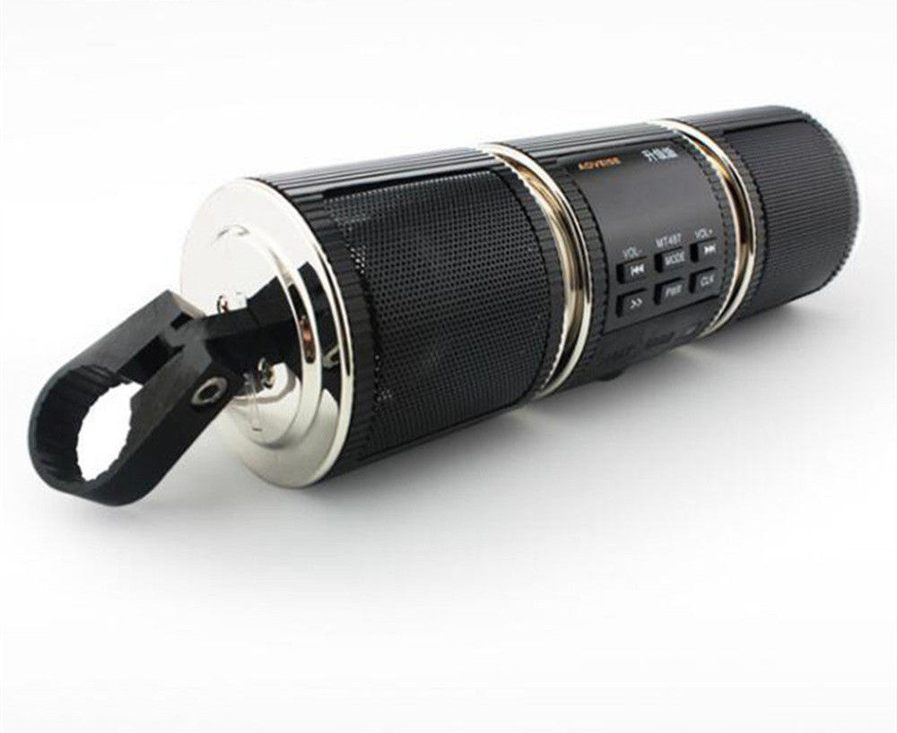 Motorcycle MP3 Music Player Speakers Motorbike Bluetooth Stereo Speaker FM Radio Waterproof Adjustable Bracket Audio Player EX-STOCK Canada 