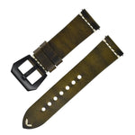 Discoloring Oil Wax Top Layer Cowhide Watch Strap - EX-STOCK Canada