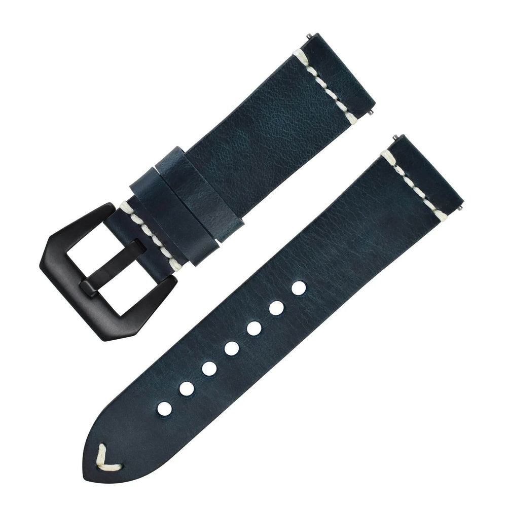 Discoloring Oil Wax Top Layer Cowhide Watch Strap - EX-STOCK Canada