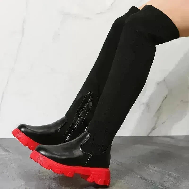 Long Boots Women Winter Shoes Fashion Side Zipper Knee High Boots - EX-STOCK CANADA