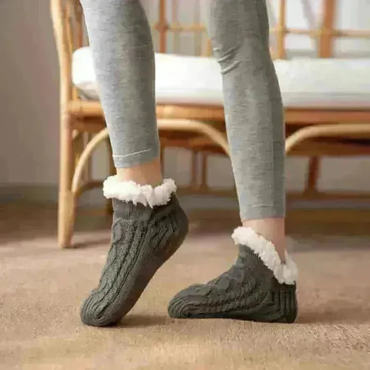 Winter Knitted Plush Floor Socks Home Warm Non-slip Carpet Socks Women - EX-STOCK CANADA