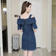 New Fashion Casual denim Jeans Mini dress - EX-STOCK CANADA