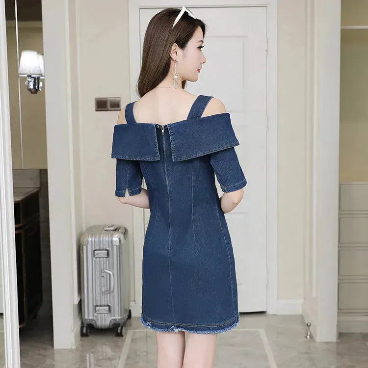 New Fashion Casual denim Jeans Mini dress - EX-STOCK CANADA