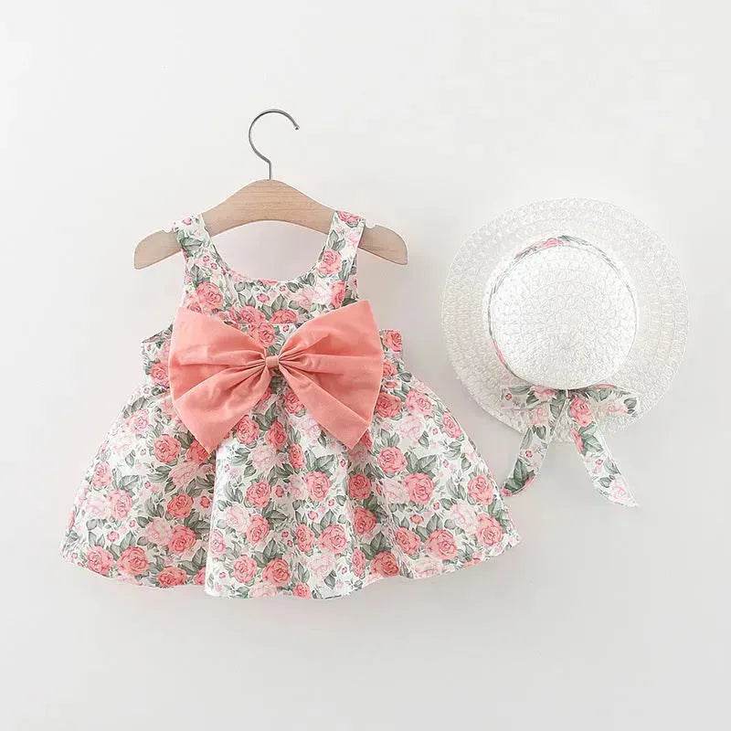Casual Newborn Baby girl Printed Bow Princess Dress - EX-STOCK Canada
