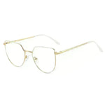 Women's Plate Anti-Blue Light Glasses Fashion Metal Large Frame - EX-STOCK CANADA