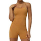 Thin Strap Yoga Clothes Shorts Suit Nude Feel One-piece Workout Top - EX-STOCK CANADA