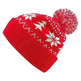 Jacquard Christmas Fluffy Ball Cap Thermal Head Cover Knitted Hat - EX-STOCK CANADA