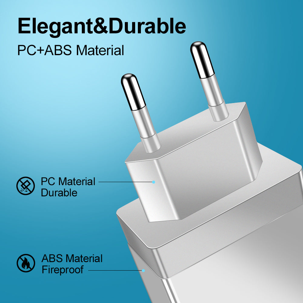 4-Port USB Wall Charger with Quick Charge 3.0 – EU, UK & US Plug | Multi-Colour