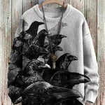 Men's Waffle Crew Neck Sweatshirt Pullover top Unisex - EX-STOCK CANADA