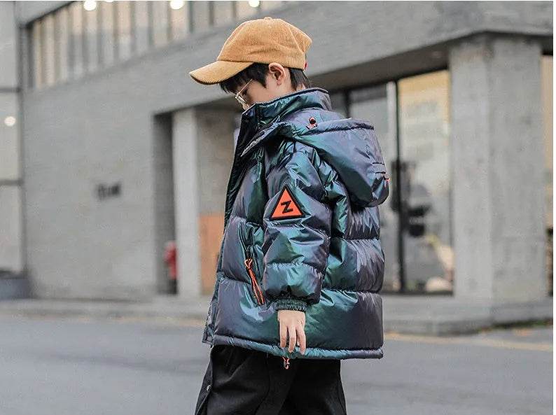 Western Style Big Kids Thick Winter Children's White Duck Down Jacket - EX-STOCK Canada