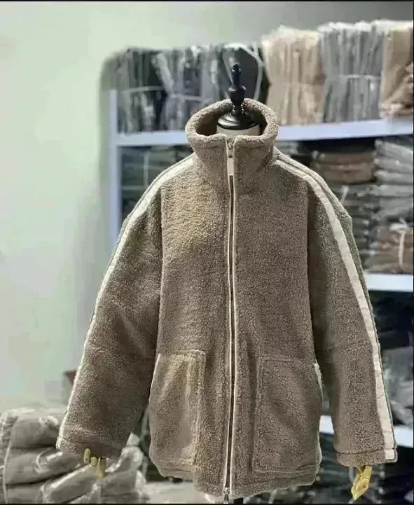 New Fashion Loose Anti-cashmere Hooded Zipper Huge Fleece Winter Jacket - EX-STOCK CANADA