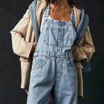 Casual Loose Denim Overalls Street Jeans Jumper Pant Denim Jumper for Women - EX-STOCK Canada