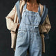 Casual Loose Denim Overalls Street Jeans Jumper Pant Denim Jumper for Women - EX-STOCK Canada