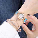 Women's Bracelet Watch Flower Disk Two-piece Bracelet Set - EX-STOCK Canada