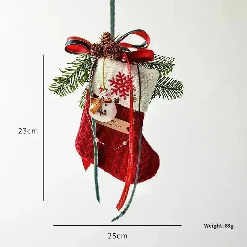 Christmas Decoration Knitted Christmas Stockings Scene Layout - EX-STOCK CANADA