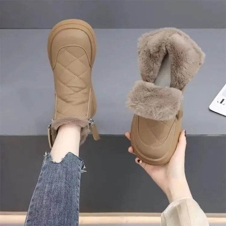 Snow Boots For Women Winter New Fleece-lined Thickened Northeast China Cotton Shoes Waterproof Non-slip Warm - EX-STOCK Canada