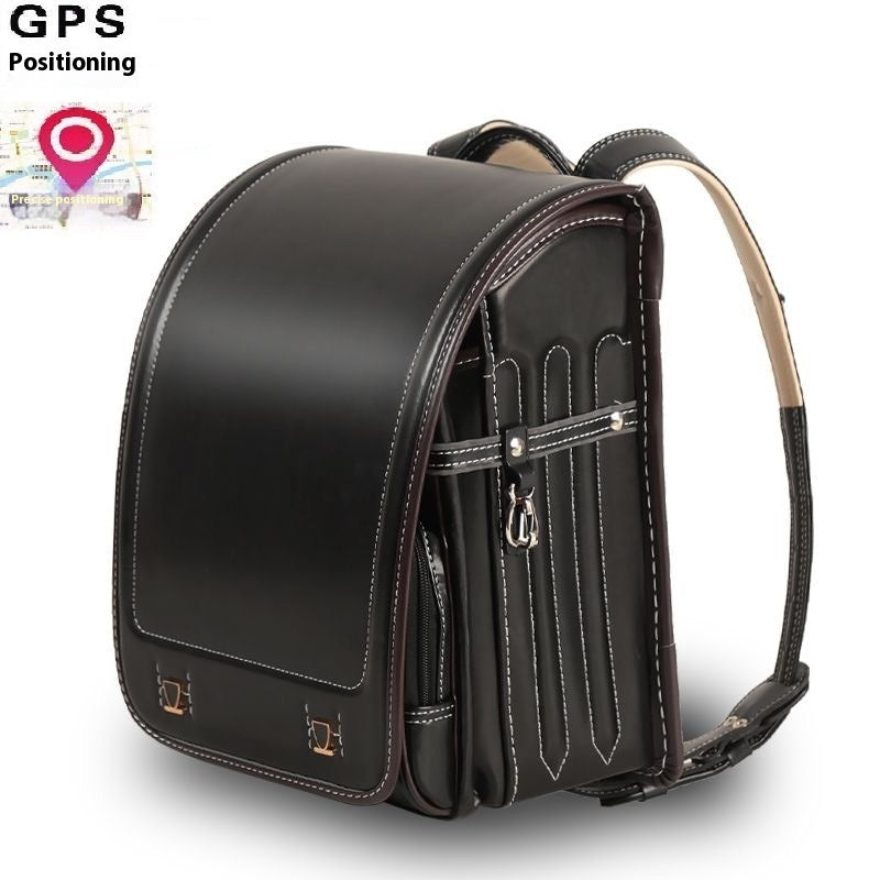 Kids' Ergonomic Spine-Protection School Backpack – Waterproof PU, Grades 1–6 (Standard & GPS Positioning)