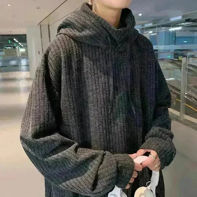 American Oversized Drawstring Turtleneck Hoodie Sweatshirt Men - EX-STOCK CANADA