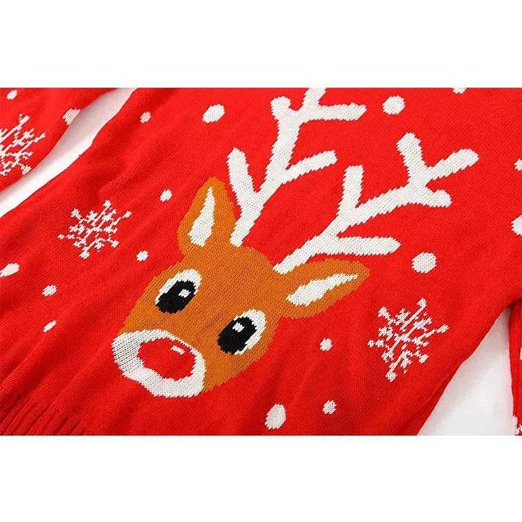 Christmas Reindeer Jacquard Knitted Sweater - EX-STOCK Canada