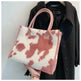 Leopard Animal Skin Large-capacity Handbag Fashion Western Plush - EX-STOCK CANADA