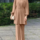 Middle East Muslim Round Neck Long Sleeve Belt Elastic Waist Top And Trousers Suit - EX-STOCK Canada
