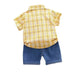 Children's Striped Shirt Denim Shorts Two-piece Set - EX-STOCK Canada