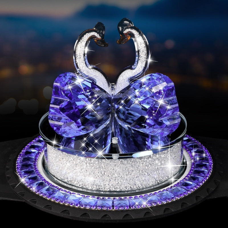 Fournitures de décoration pour voiture Ornement Cygne en Cristal Porte-parfum - EX-STOCK Canada