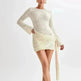 Fashion Suspender Slim Long-sleeved Dress Y2K Charming Hip-hugging V-shaped Backless Bodycon Short Mini Dresses Womens Clothing - EX-STOCK CANADA
