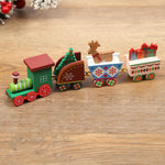 Wooden Christmas Train Decorations – Red, Green, White, Pink & Blue