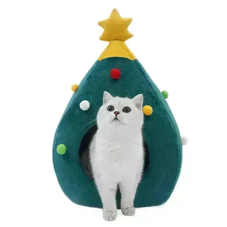 Pet Christmas Tree Cat Cat Bed Cat Mat Kennel Felt Litter Cat Supplies - EX-STOCK CANADA
