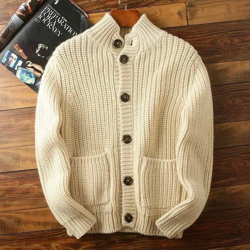 New Casual Winter Woolen Knitwear Cardigan Sweater For Men - EX-STOCK Canada