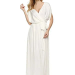 4XL Big Size Dress Elegant Women Long wrap Dresses Summer Dresses - EX-STOCK CANADA