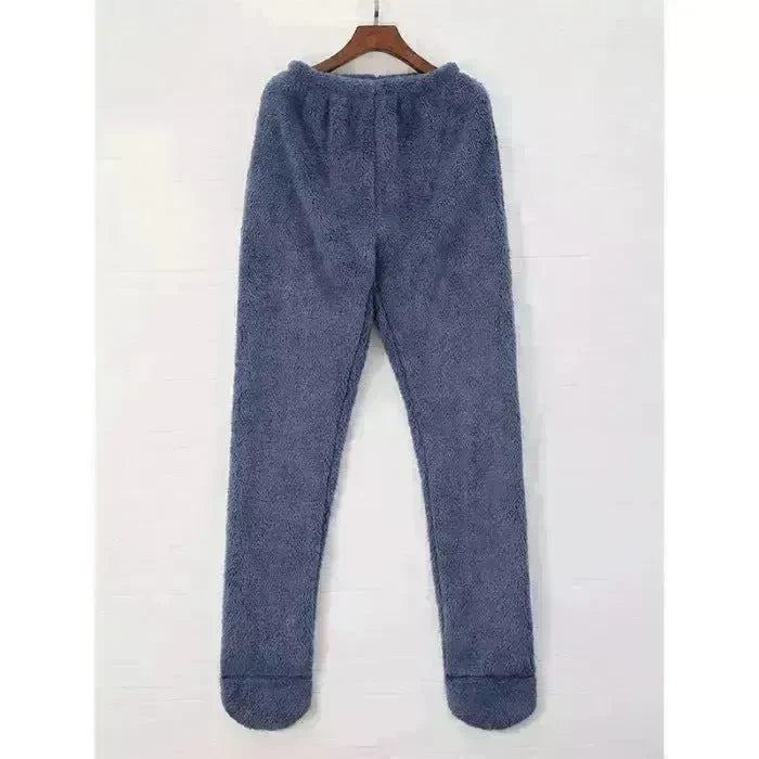 Women Coral Fleece Socks Leggings Winter Warm Sleepwear Ankles Knees Guard Women Home Pants Thick Pajamas Pant - EX-STOCK CANADA