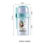 Portable Breakfast Oatmeal Cereal Nut Yogurt Salad Cup Container Set With Fork Sauce Cup Lid Bento Food Bowl Kitchen Lunch Box EX-STOCK