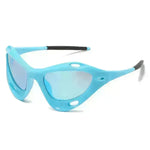 Fashion Large Frame Cat Eye Personality Hollow Out Cycling Sunglasses for Men - EX-STOCK CANADA