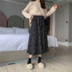 Casual Floral New Fresh High Waist Slimming Korean-style Midi A- Line Skirt - EX-STOCK Canada