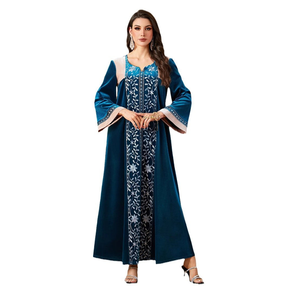Middle East Women's Clothing Stitching Muslim Dress - EX-STOCK Canada